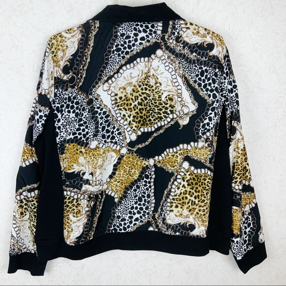 Activology 90’s Leopard Dalmatian Windbreaker Jacket Chains Baroque Retro - Picture 5 of 7